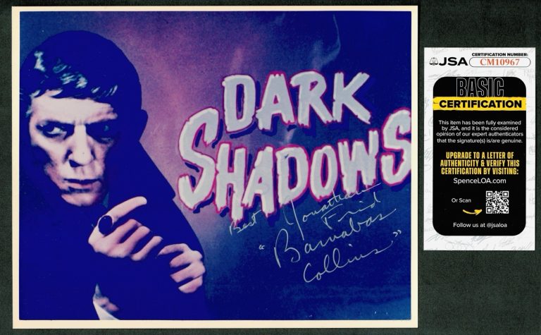 Jonathan Frid Signed Autographed Dark Shadows 8x10 Photo JSA w/Char Inscription