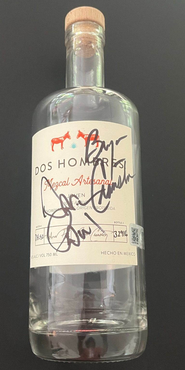 BRYAN CRANSTON & AARON PAUL SIGNED AUTOGRAPH DOS HOMBRES BOTTLE BREAKING BAD