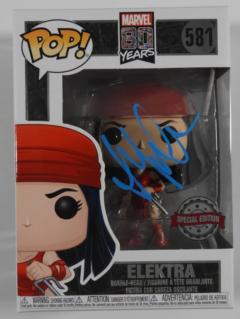 Jennifer Garner Elektra JSA  Signed Autograph Funko Pop 581 Marvel