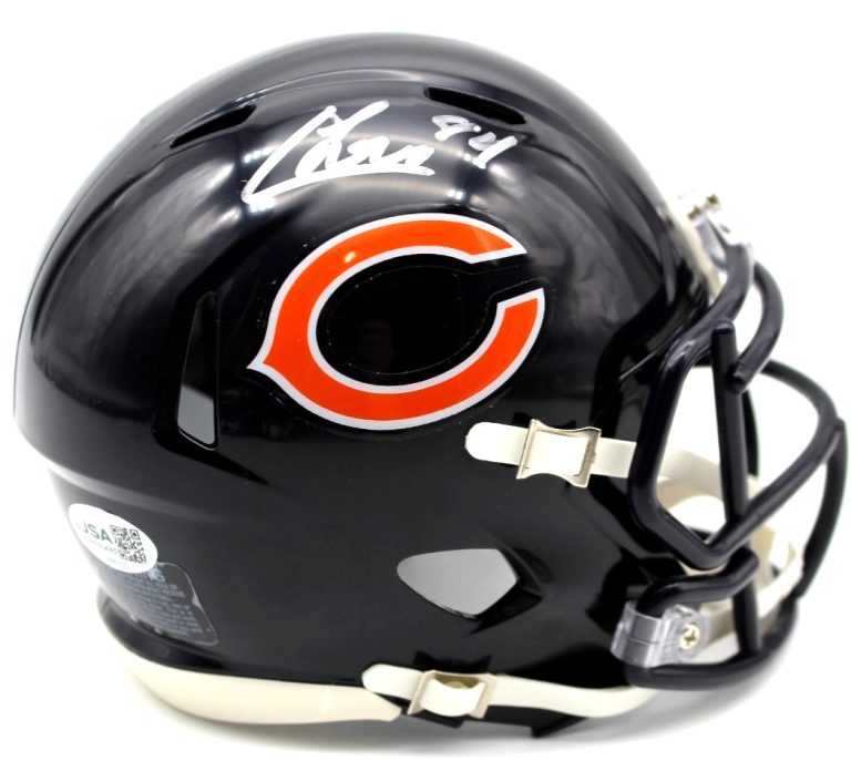 Colston Loveland Chicago Bears Signed Mini Football Helmet w/JSA COA CR86550