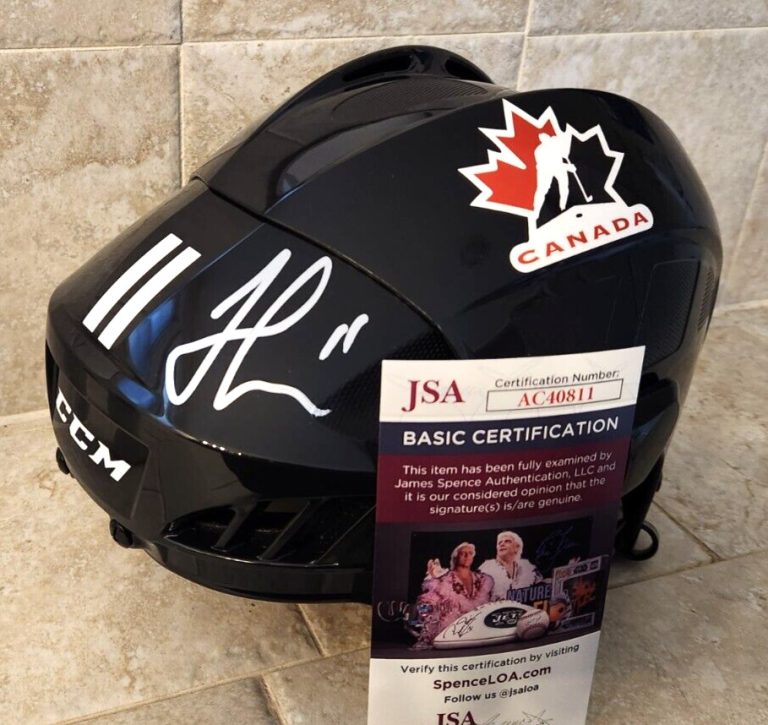 Jonathan Huberdeau Signed Full-Size Hockey Helmet w/ JSA COA Team Canada