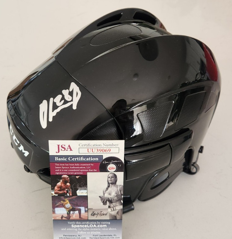 Oliver Bjorkstrand Signed Full-Size Hockey Helmet w JSA COA Tampa Bay Lightning