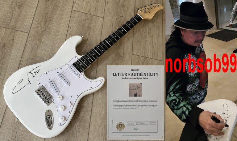 CARLOS SANTANA SIGNED AUTOGRAPH GUITAR w/EXACT VIDEO PROOF & BECKETT LOA COA