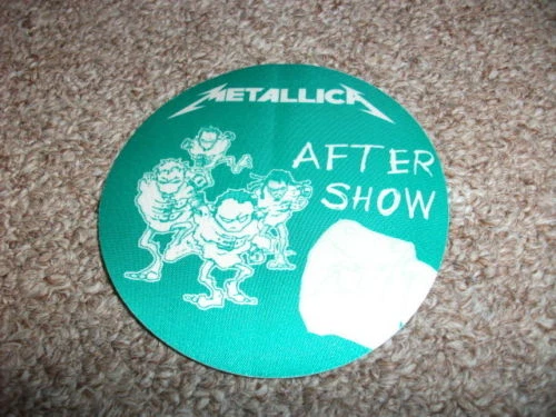 Metallica Band Tour Backstage Concert Pass Lars James