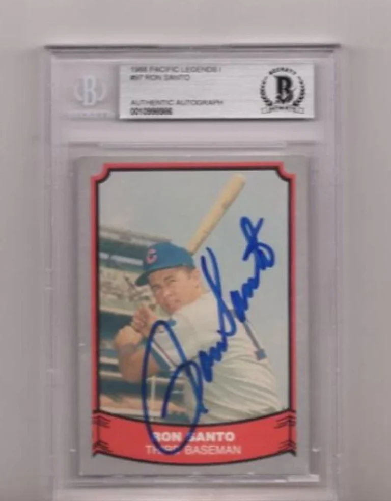 1988 PACIFIC LEGENDS RON SANTO SIGNED CARD BECKETT AUTHENTIC AUTOGRAPH