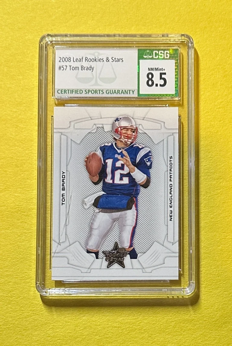 2008 LEAF ROOKIES & STARS TOM BRADY #57 CSG NM/MINT+ 8.5 PATRIOTS