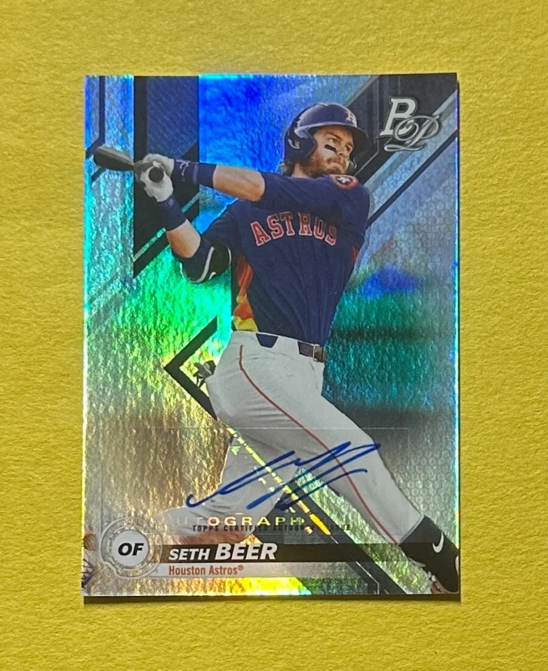 2019 BOWMAN PLATINUM SETH BEER AUTO #TOP-28 ASTROS