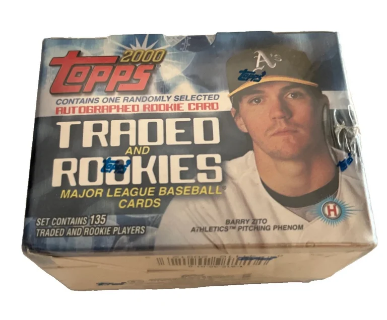 2000 TOPPS TRADED AND ROOKIES BASEBALL COMPLETE FACTORY SEALED SET 1-135, 1 AUTO