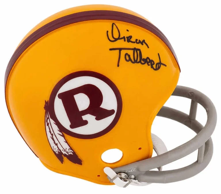Diron Talbert Signed Redskins Yellow T/B 2-Bar Riddell VSR4 Mini Helmet (SS COA)