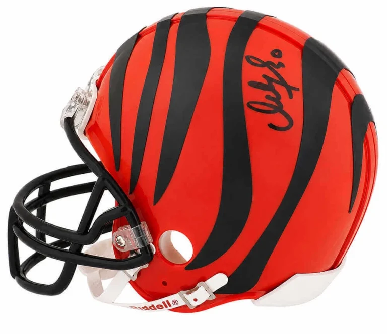 Ickey Woods Signed Cincinnati Bengals Riddell (VSR4) Mini Helmet -(SCHWARTZ COA)