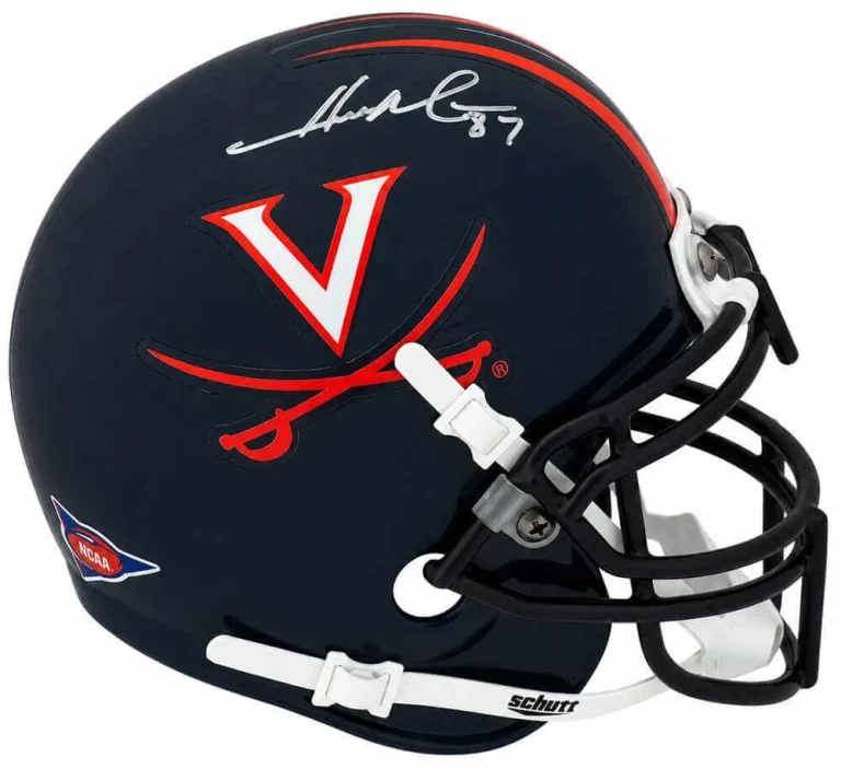 Herman Moore Signed Virginia Cavaliers Schutt Mini Helmet -(SCHWARTZ SPORTS COA)