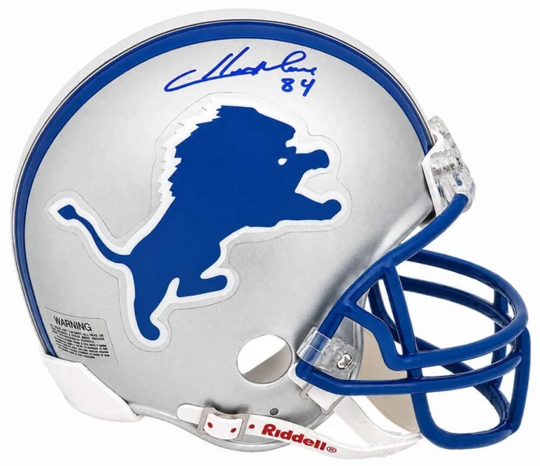 Herman Moore Signed Detroit Lions T/B Riddell (VSR4) Mini Helmet -(SCHWARTZ COA)