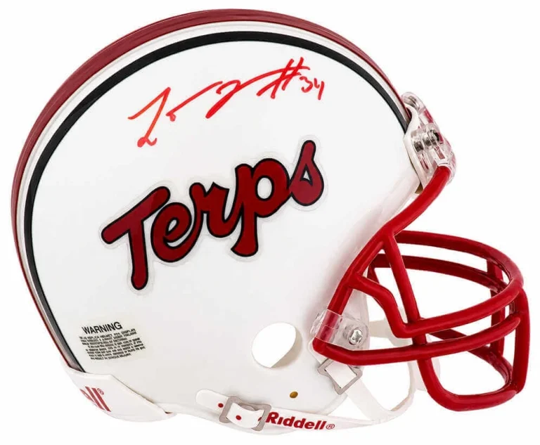 Lamont Jordan Signed Maryland Terrapins Riddell VSR4 Mini Helmet -(SCHWARTZ COA)