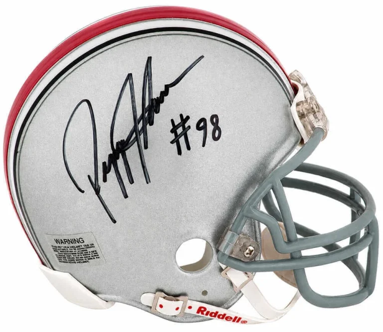 Pepper Johnson Signed Ohio State Riddell (VSR4) Mini Helmet - (SCHWARTZ COA)