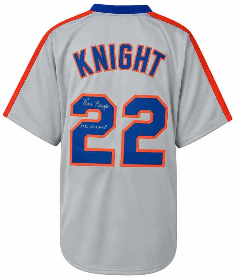 Ray Knight (METS) Signed Grey Custom Baseball Jersey w/1986 WS MVP - (SS COA)