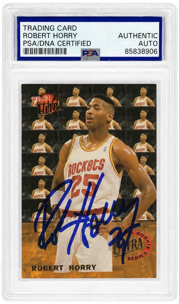 Robert Horry Signed Rockets 1992-93 Fleer Ultra Rookie Series Card #3 -(PSA/DNA)