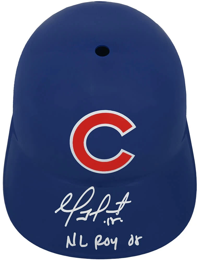 Geovany Soto Signed Cubs Replica Souvenir Batting Helmet w/NL ROY 08 - (SS COA)