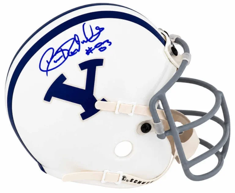 Golden Richards Signed BYU Cougars Schutt Mini Helmet - (SCHWARTZ SPORTS COA)