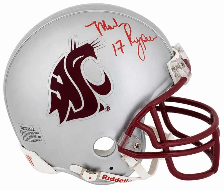 Mark Rypien Signed Washington State  T/B Riddell VSR4 Mini Helmet (SCHWARTZ COA)
