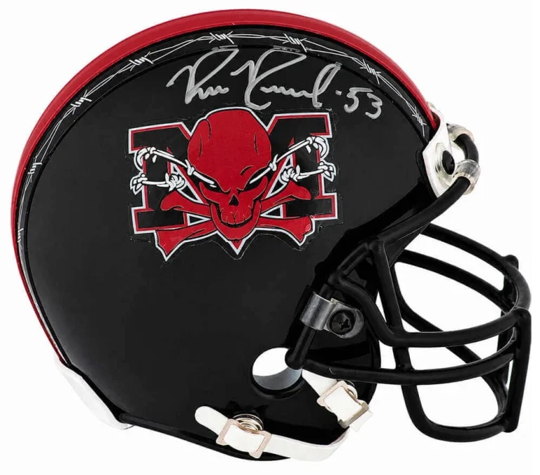 Bill Romanowski Signed Mean Machine Riddell (VSR4) Mini Helmet - (SCHWARTZ COA)