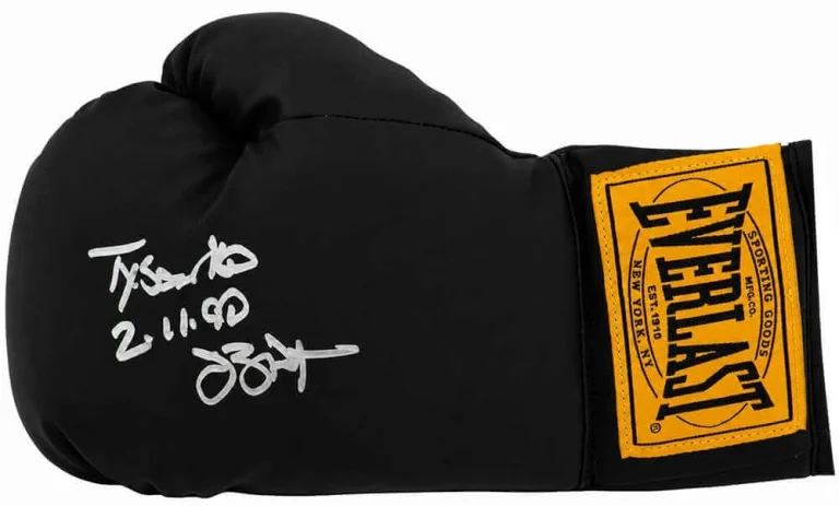 James Buster Douglas Signed Everlast Black F/S Boxing Glove w/Tyson KO -(SS COA)