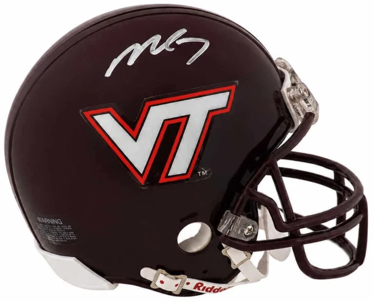 Michael Vick Signed Virginia Tech Hokies Riddell (VSR4) Mini Helmet - (SS COA)