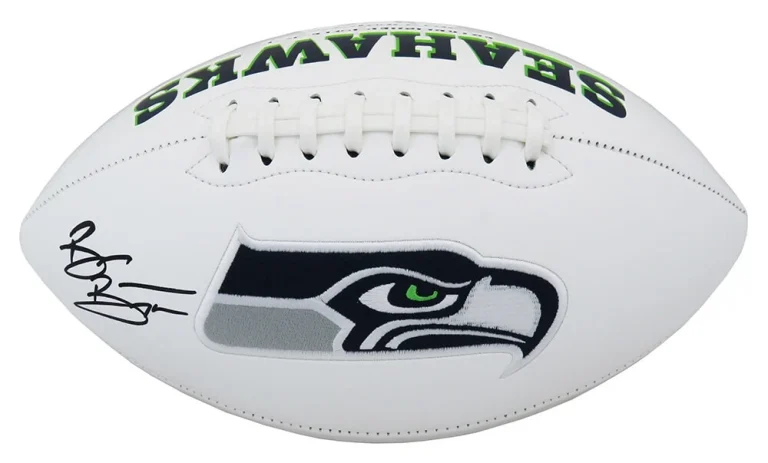 Brian Bosworth Signed Seattle Seahawks White Logo Football - (SCHWARTZ COA)