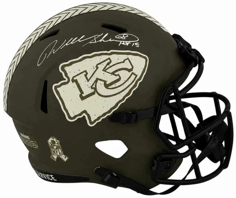 Will Shields Signed Chiefs SALUTE Riddell F/S Replica Helmet w/HOF'15 - (SS COA)