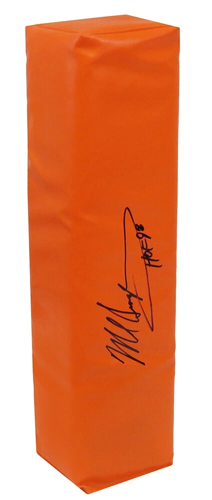 Mike Singletary (BEARS) Signed Orange Endzone Pylon w/HOF'98 - (SCHWARTZ COA)