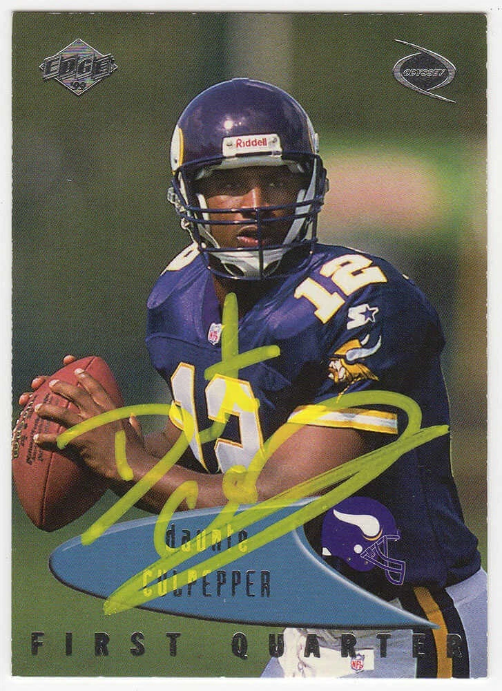 Daunte Culpepper Signed Vikings 1999 Collector's Edge Odyssey Card #83 -(SS COA)