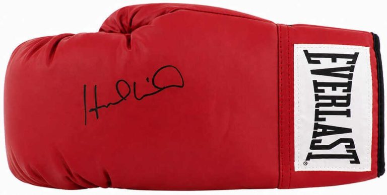 Evander Holyfield Signed Everlast Red Boxing Glove - (SCHWARTZ SPORTS COA)