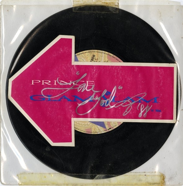 Prince 1988 Glam Slam 7-inch Single Autographed by Prince w/ JSA COA