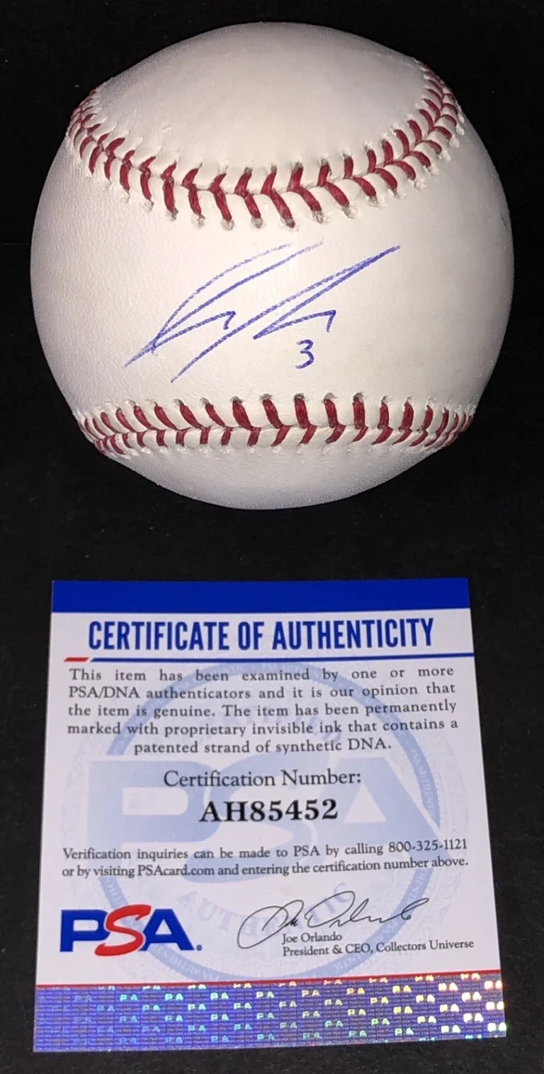 Jeren Kendall Signed Autographed Oml Baseball Vanderbilt LA Dodgers Psa/Dna