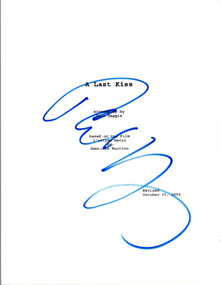 Paul Haggis Signed Autographed A LAST KISS Movie Script Screenwriter COA VD