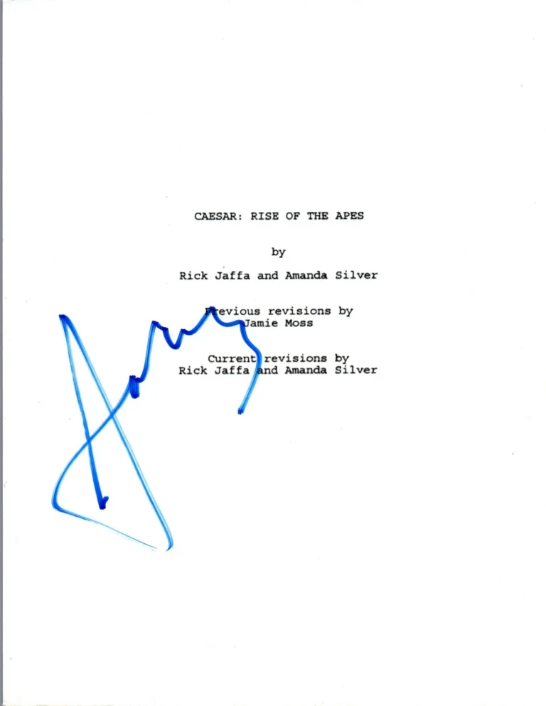 Andy Serkis Signed Autograph RISE OF THE PLANET OF THE APES Movie Script COA VD