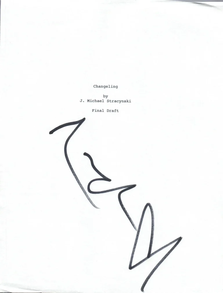 Angelina Jolie Signed Autographed CHANGELING Movie Script COA VD