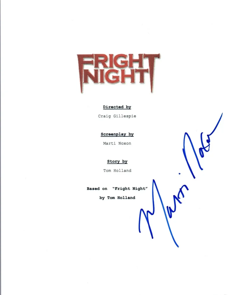 Marti Noxon Signed Autographed FRIGHT NIGHT Movie Script COA VD