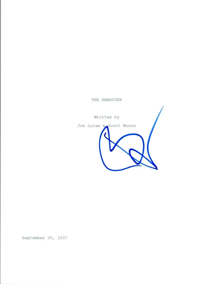 Bradley Cooper Signed Autograph THE HANGOVER Full Movie Script COA VD