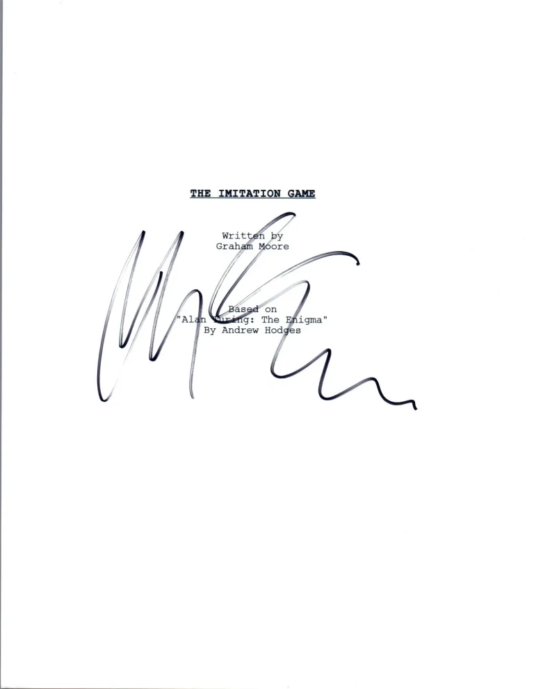 Morten Tyldum Signed Autographed THE IMITATION GAME Full Movie Script COA VD