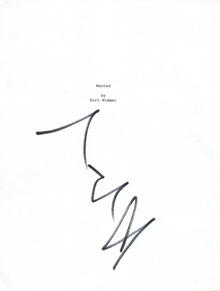 Angelina Jolie Signed Autographed WANTED Full Movie Script COA VD