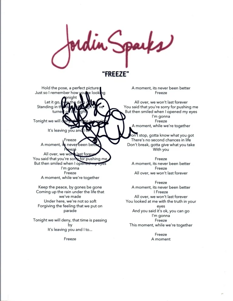 Jordin Sparks Signed Autographed 