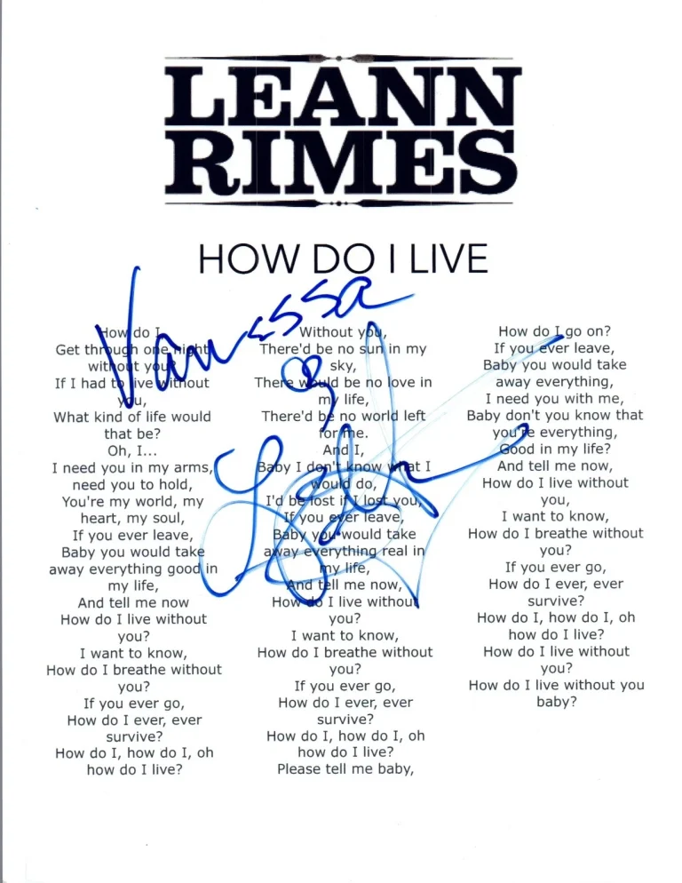 Leann Rimes Signed Autographed 