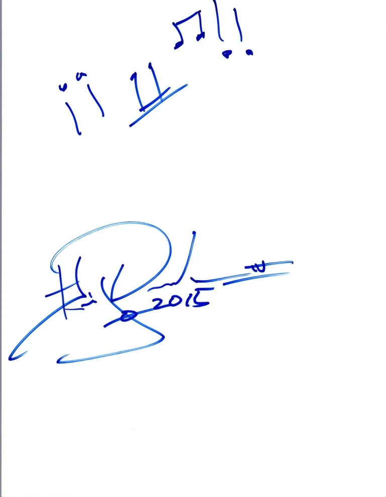 Huey Dunbar Signed Autographed Hand Drawn Sketch COA VD