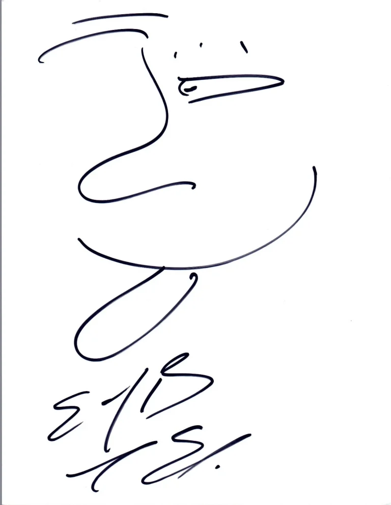 Mike Eli Signed Autographed Hand Drawn Sketch Eli Young Band COA VD