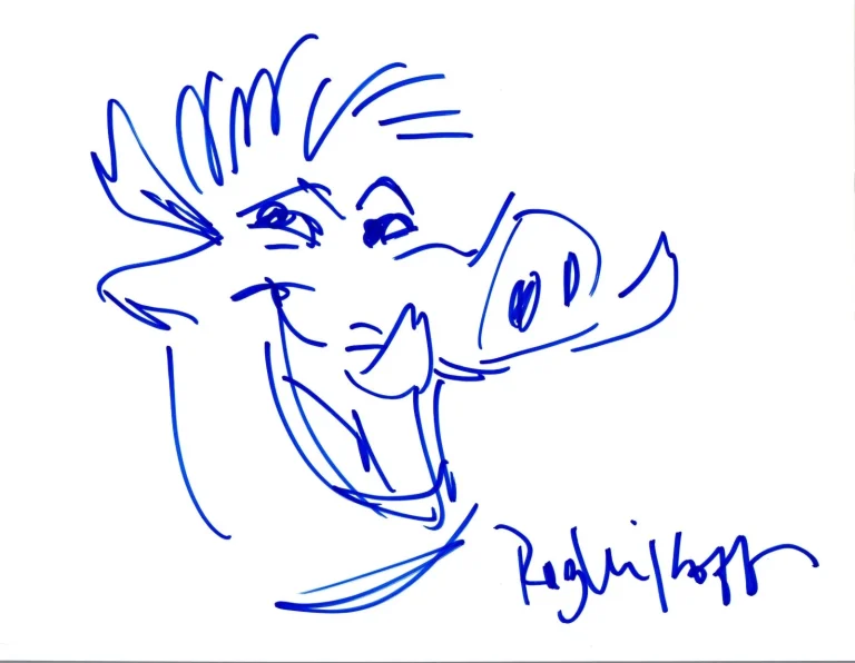 Rob Minkoff Signed Autographed Hand Drawn Sketch The Lion King Director COA VD