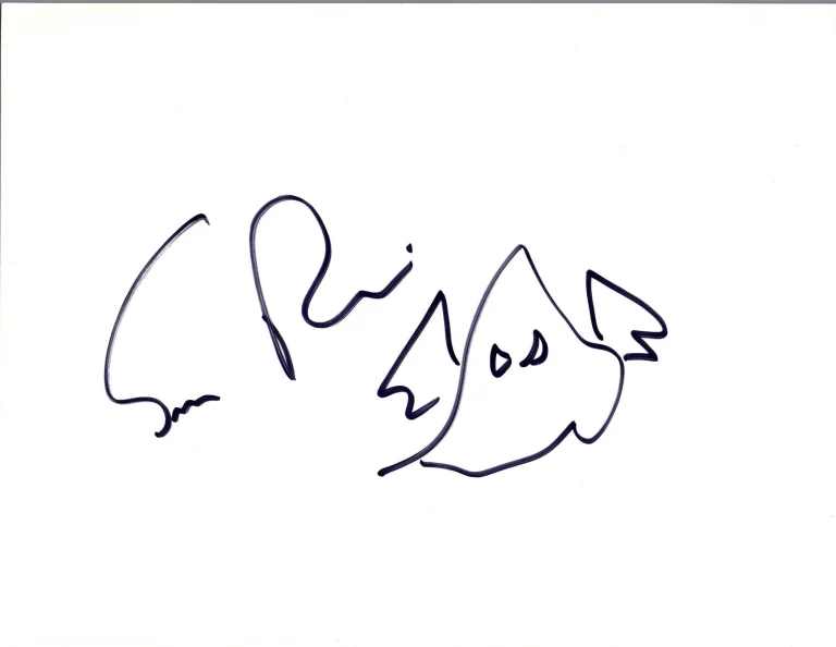 Sam Raimi Signed Autographed Hand Drawn Sketch Evil Dead Spider-Man COA VD