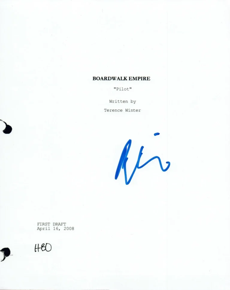 Terence Winter Signed Autographed BOARDWALK EMPIRE Pilot Episode Script COA VD