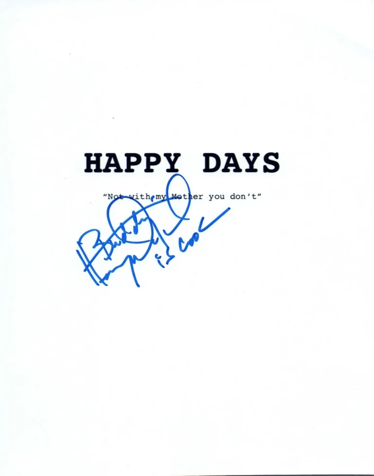 Henry Winkler Signed Autographed HAPPY DAYS Pilot Episode Script Cover VD