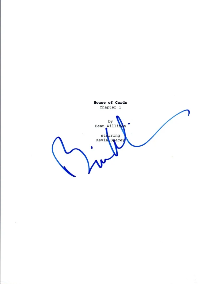 Beau Willimon Signed Autographed HOUSE OF CARDS Pilot Episode Script COA VD