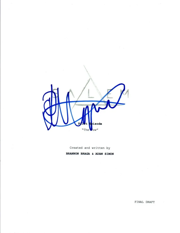 Janet Montgomery Signed Autographed SALEM Pilot Episode Script COA VD